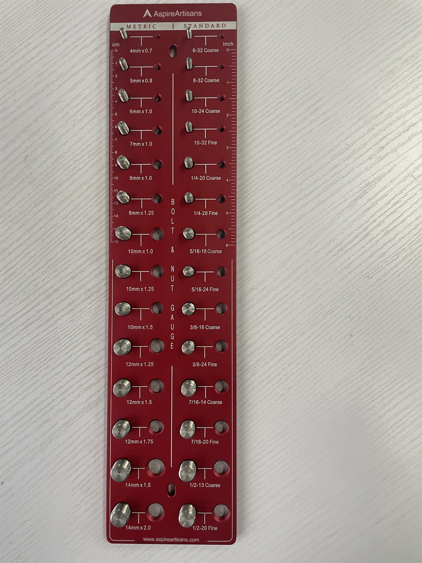 Aspireartisans Identify 20+ Hardware Sizes with the Identibolt Bolt and Nut Identifier Gauge