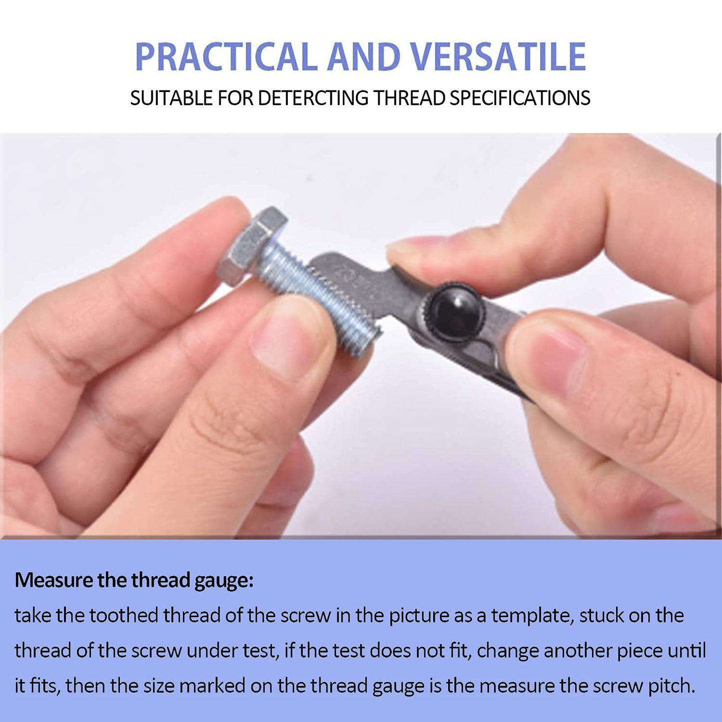 AspireArtisans Thread Pitch Gauges Set | 5pc Stainless Steel | High Precision